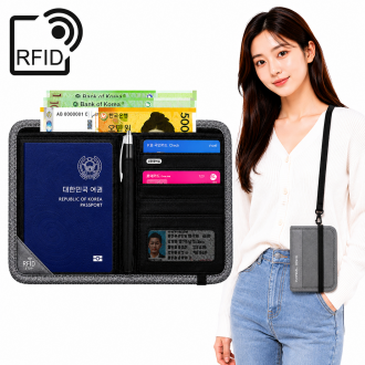 RFID 여권 파우치 가방 클러치백 파우치 지갑 크로스백 TR
