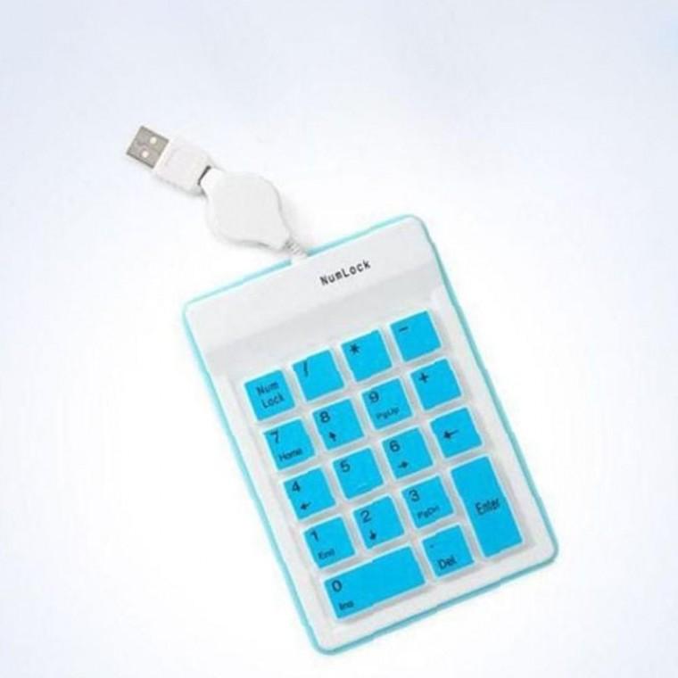 USB 안정형 키패드 숫자 키보드 노트북 텐키 자판 파랑