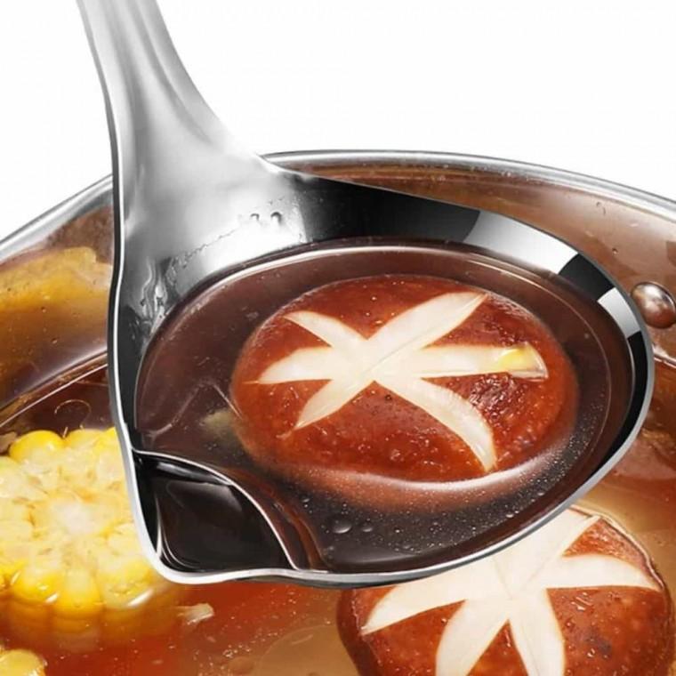 스텐 기름분리국자 국자소 스테인레스국자