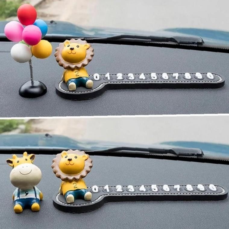 애니멀 액티브 귀여운 사슴 사자 자동차번호판 연락처표시판
