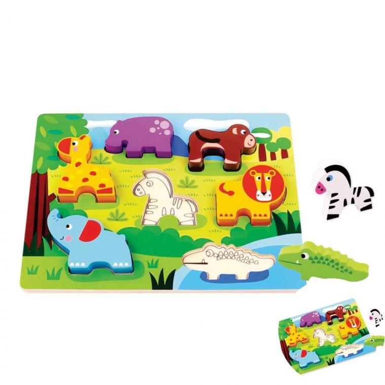 동물입체퍼즐 8pcs 동물모양퍼즐 원목퍼즐장난감 동물퍼즐놀이