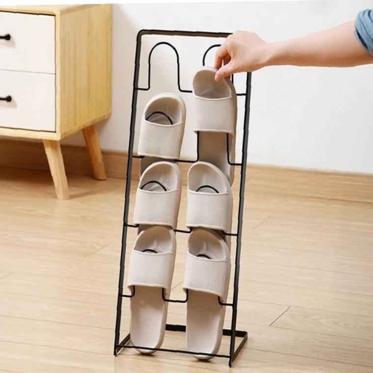 3단/4단 간편한 접이식 심플 디자인 실내화걸이 거치대
