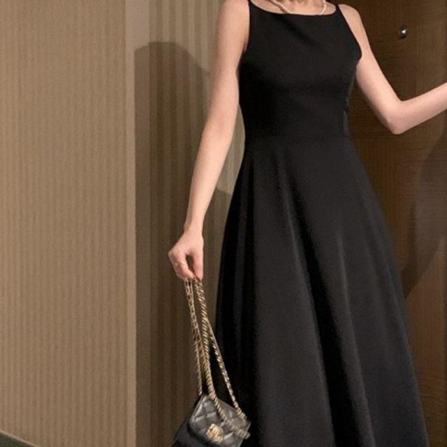 슬림핏 원피스 하객룩 롱드레스 민소매 여신 소개팅 롱원피스 블랙 나시 화이트