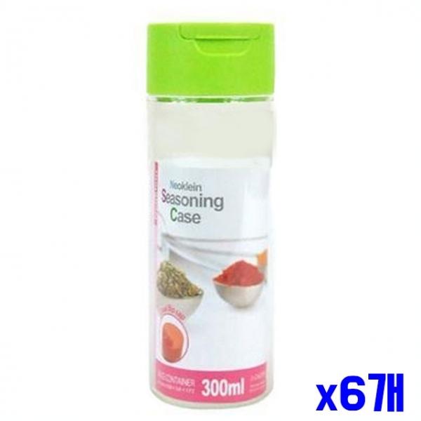 주방정리 플라스틱 조미료통 300ml 중형 x6개