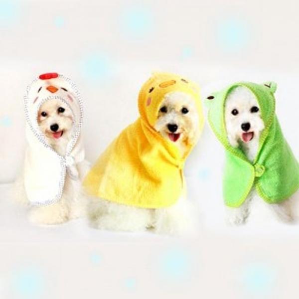 강아지 목욕 가운 샤워 가운 펫타올 강아지 수건 S