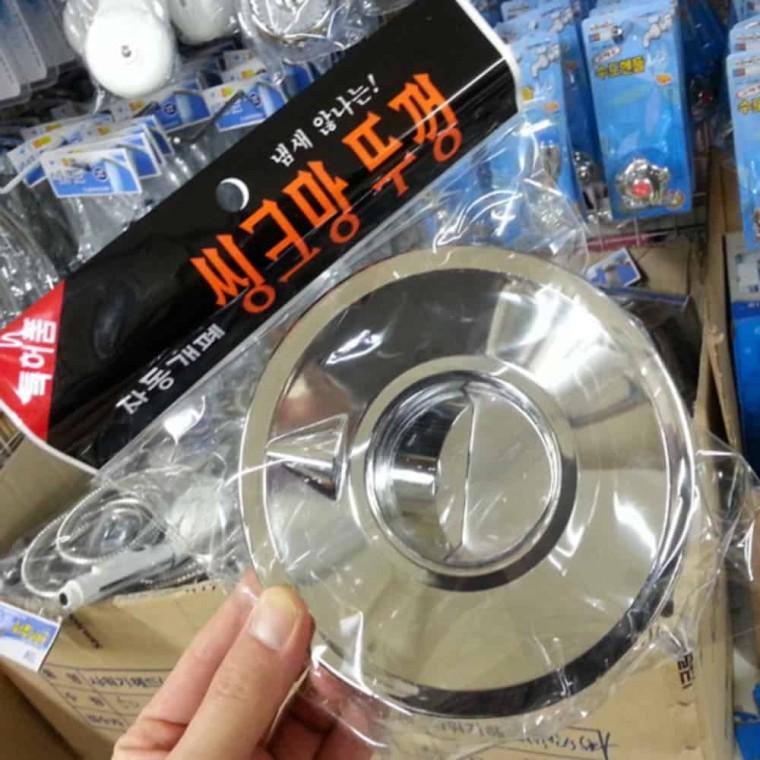 자동개폐 씽크망뚜껑 대형 싱크대배수구덮개 주방배수구커버