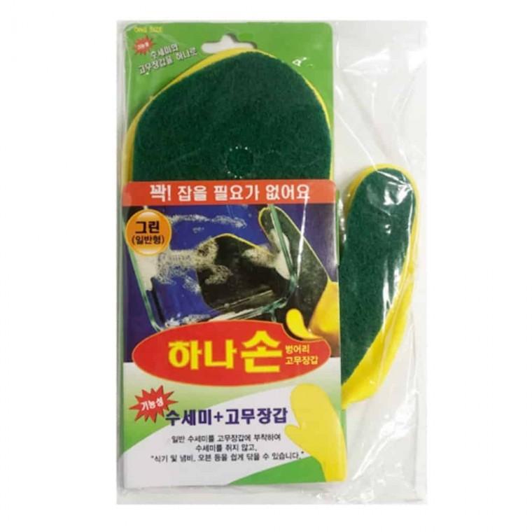벙어리장갑 그린 수세미 설거지고무장갑 청소고무장갑
