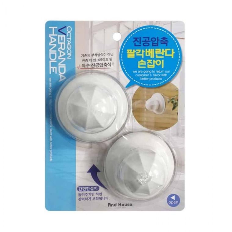 팔각 베란다손잡이 2p 샤시손잡이 장식장손잡이