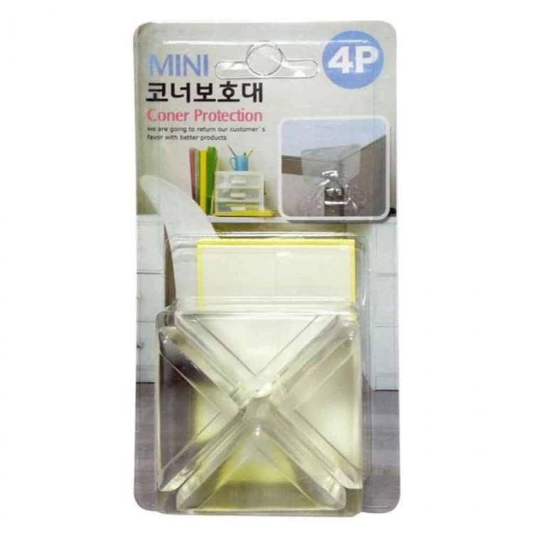 미니 코너보호대 투명 4p 모서리보호쿠션 아기모서리보호대