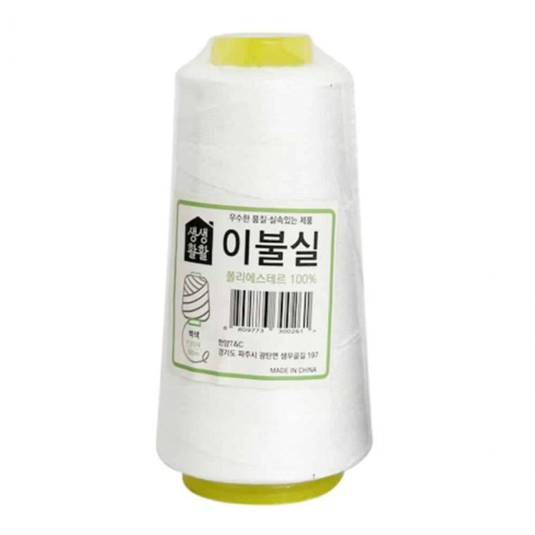 이불실 흰색 자수실 봉제실