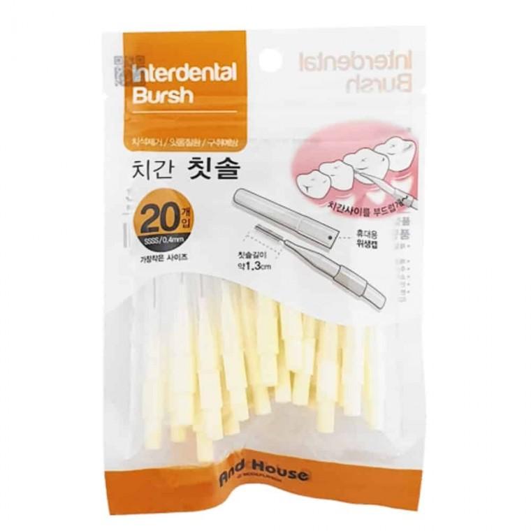 치간칫솔 I타입 20P 일회용치간칫솔 구강용품
