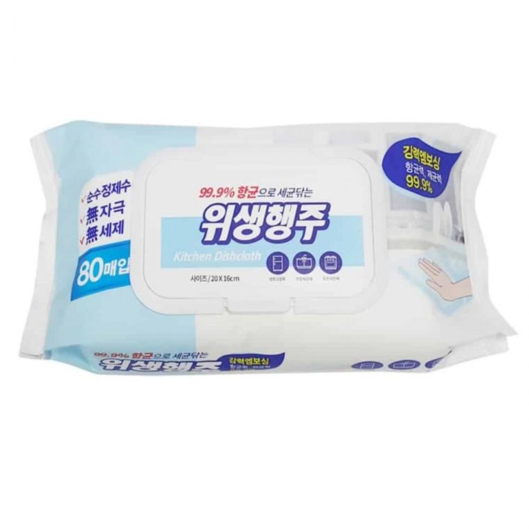 위생행주 80매 청소용물티슈 1회용행주