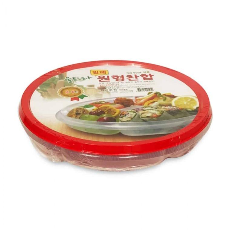 밀폐 찬합 원형 대 6칸 원형필폐용기 식품용기
