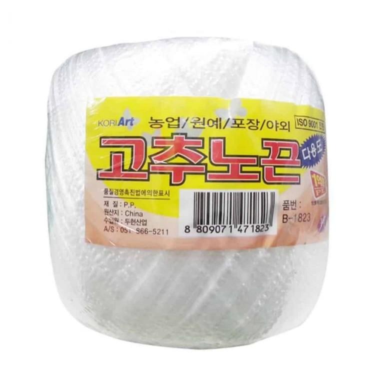 고추노끈 흰색 꽃끈 식물클립