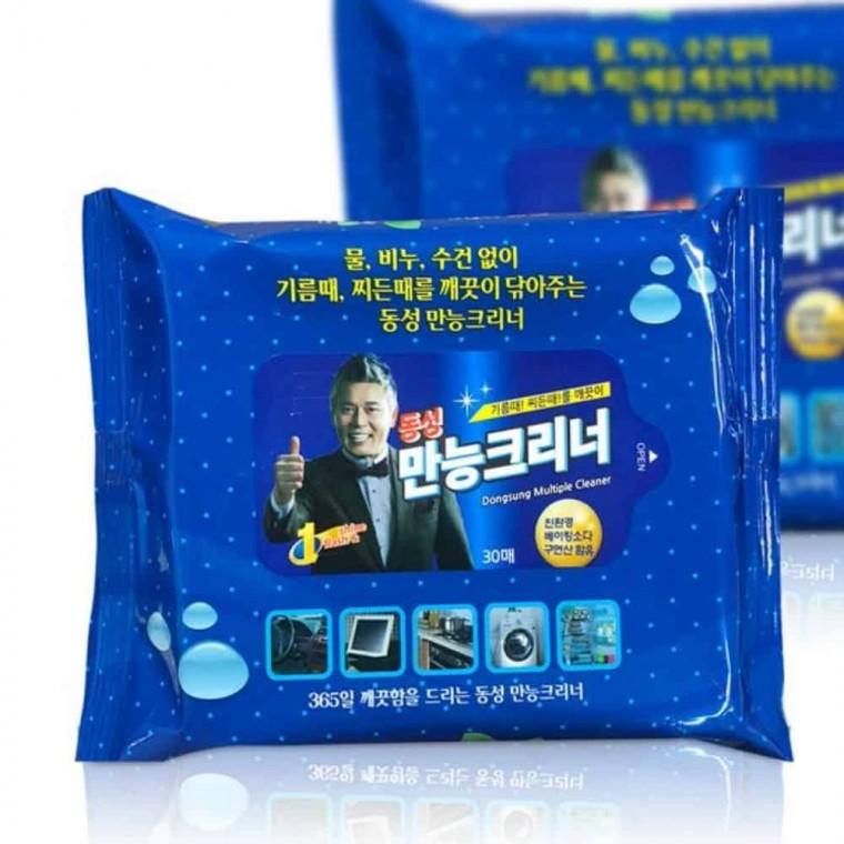 크리너 티슈형 30매 가스레인지청소 주방기름때제거