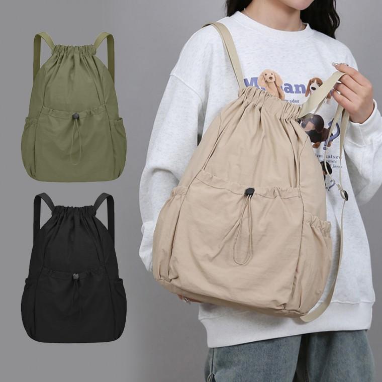 [큰손할인] 폴딩스트링백팩 가방 여성 접이식 복조리 경량 방수 여행 보조 데일리 캐주얼 대용량 폴더블