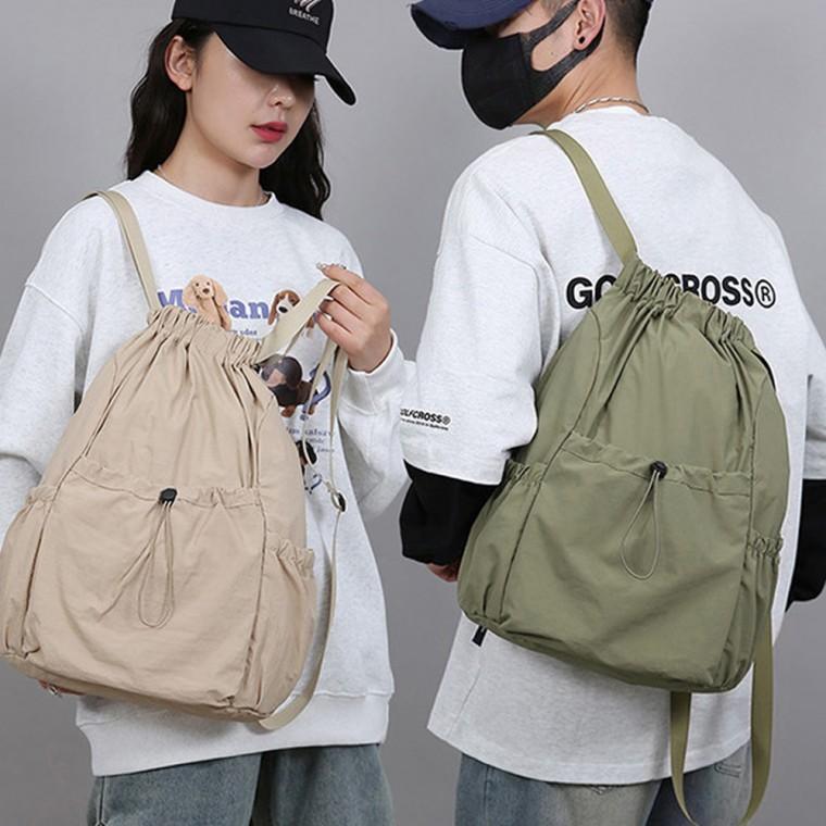 [개미물류] 폴딩스트링백팩 데일리 가방 경량 보조 대용량 접이식 폴더블 캐주얼 복조리 방수 여행 여성