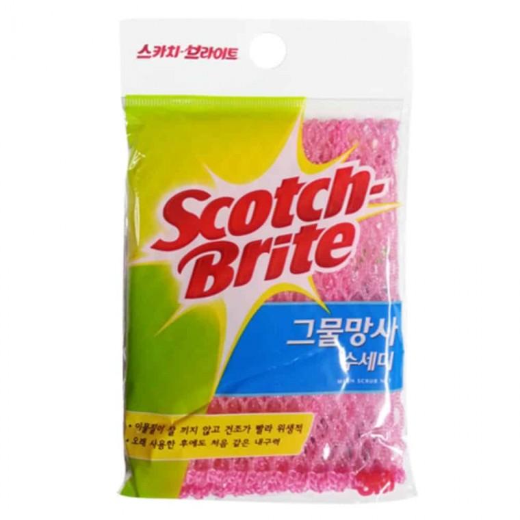 그물망사 수세미 핑크 세제수세미 후라이팬수세미