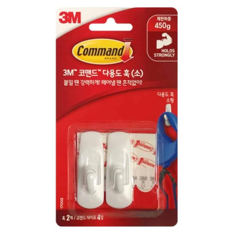 3후크 벽걸이 탈부착 소2p 벽부착걸이 소품걸이