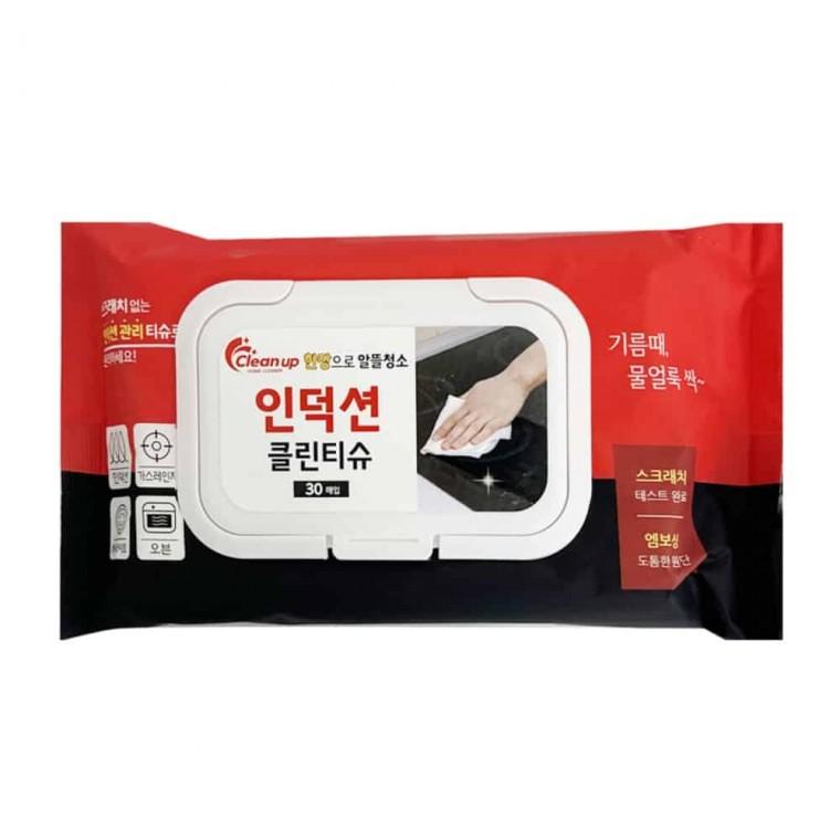 인덕션 클린티슈 30매 오븐크리너 가스레인지티슈