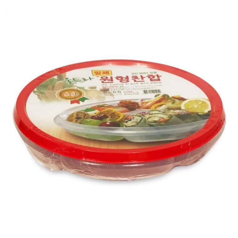 밀폐 찬합 원형 소 5칸 견과류보관통 반찬도시락