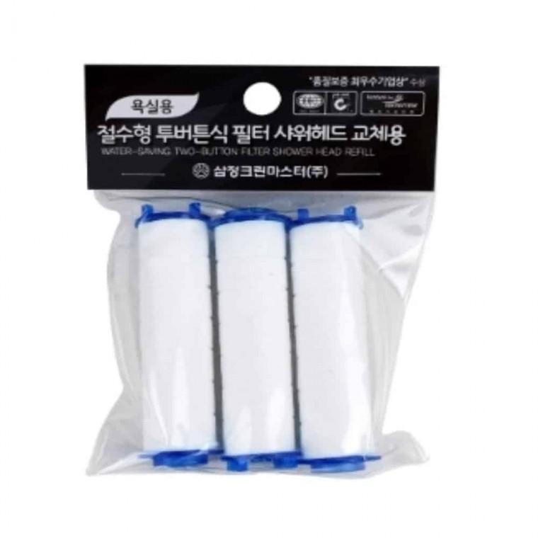 2버튼 필터 헤드 교체 3P 녹물제거샤워기 필터형샤워기