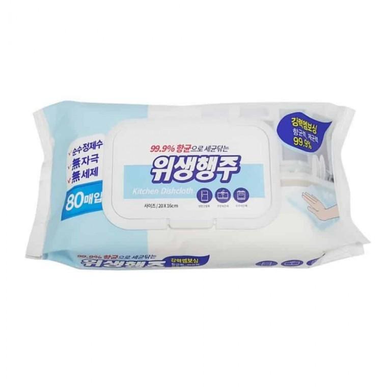 위생행주 80매 1회용행주 주방세균물티슈
