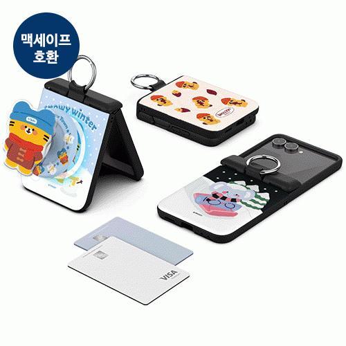 트라이코지 동물 스노우 타운 오토 힌지 보호 마그네틱 카드 도어 범퍼 케이스 갤럭시Z플립8(F776) 플립7