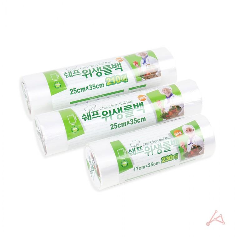쉐프 위생롤백 25x35 210매