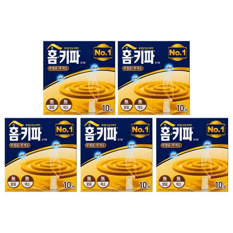 홈키파 모기향 무색소 무향료 10개입 X 5개