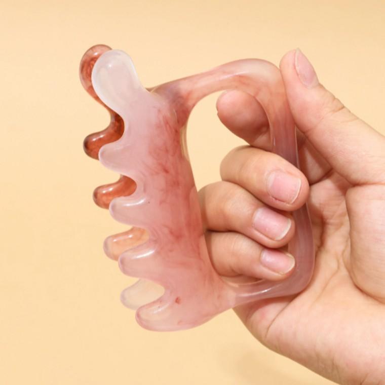두피 목 어깨 승모근 팔뚝 바디 괄사 마사지 손잡이 마사지기