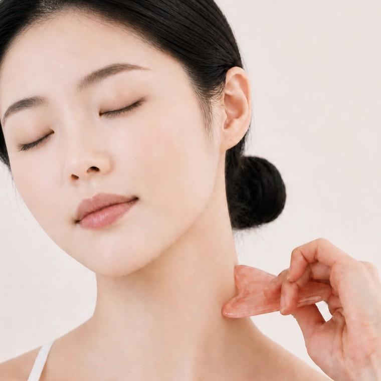 하트 괄사 마사지기 얼굴 턱 페이스 목 어깨 승모근 마사지 안마기