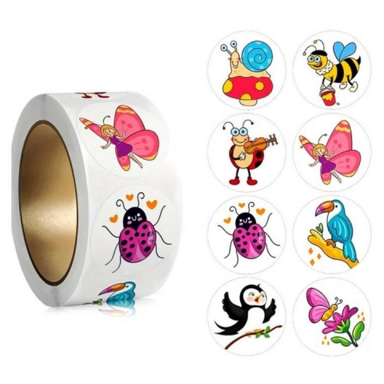 8종 만화 나비 곤충 스티커 500pcs S-6156