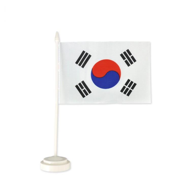 탁상 미니 태극기 화이트