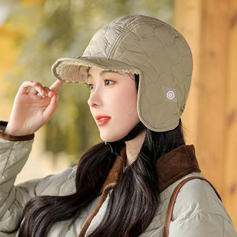 여성 귀달이 방한 겨울 패딩 퀼팅 캡모자