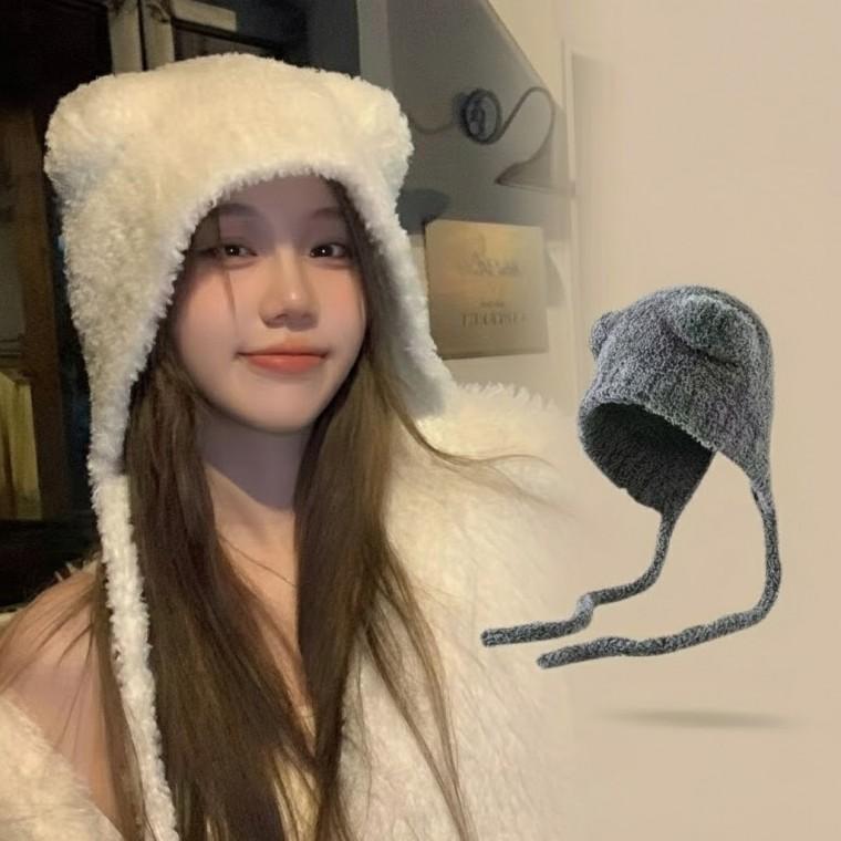 여성 트래퍼햇 퍼 방한 뽀글이 모자 겨울 귀달이