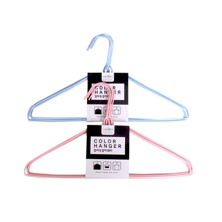 영스타 칼라 철옷걸이 5P -R