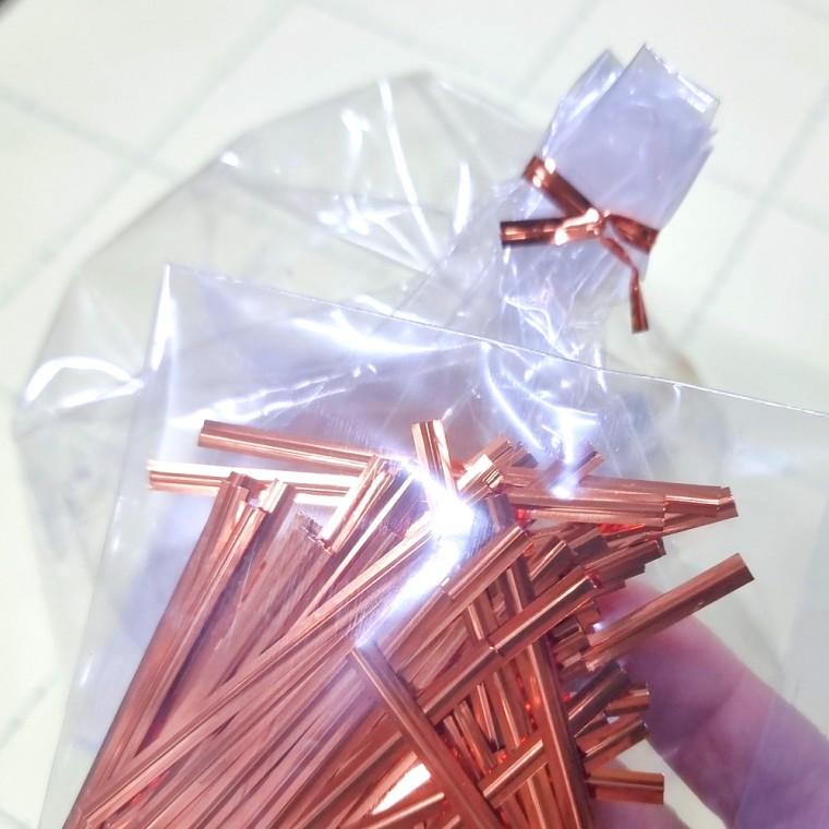 골드 빵끈 9cm 100개 칼라타이 국내산 리본끈 금색