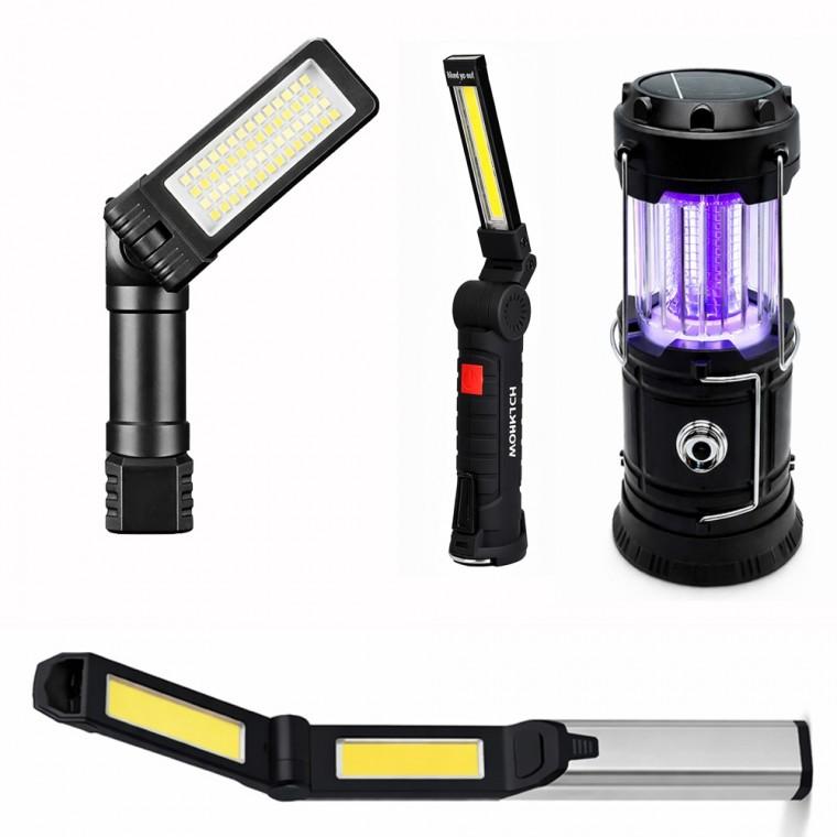 밝은 COB LED 충전식 야외 캠핑 멀티 랜턴 조명등 작업등
