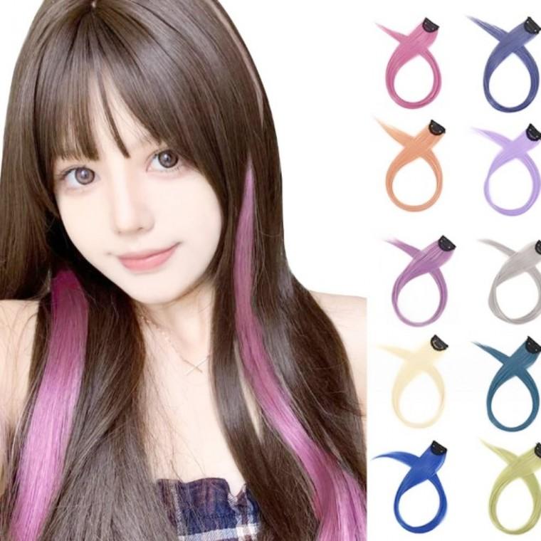 똑딱이 생머리 브릿지 헤어피스