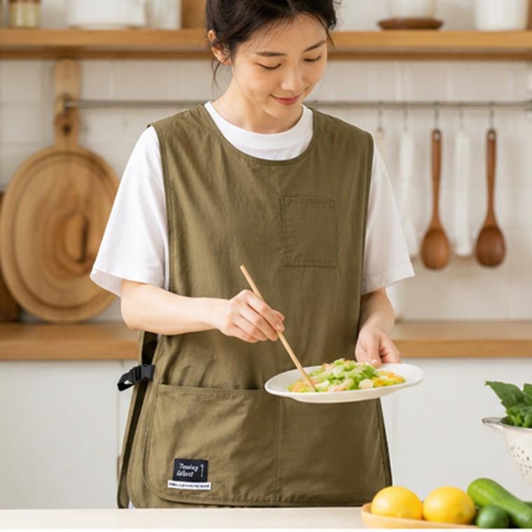 [히트템] 멀티포켓 조끼형 앞치마 조끼앞치마 카페 주방 작업용 업소용 앞치마