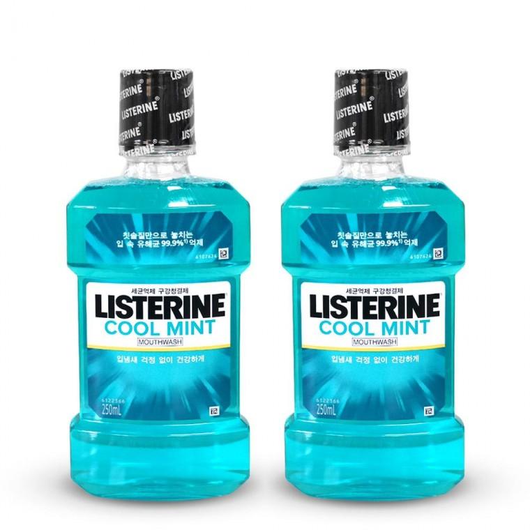 리스테린 쿨민트 입냄새제거 구강청결제 가글 250ml 2개