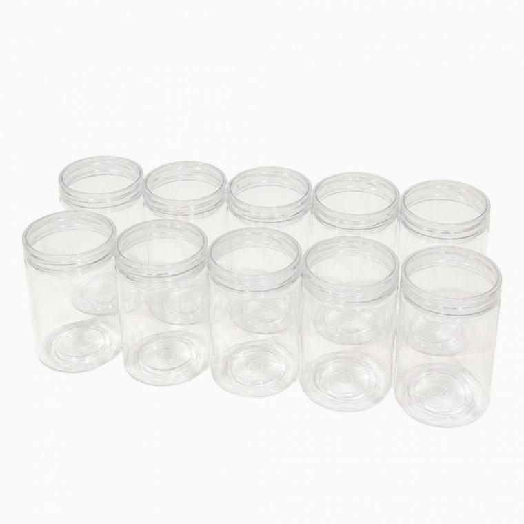 투명 플라스틱 원형 보관 소분 용기 공병 10p (250/300/350ml)