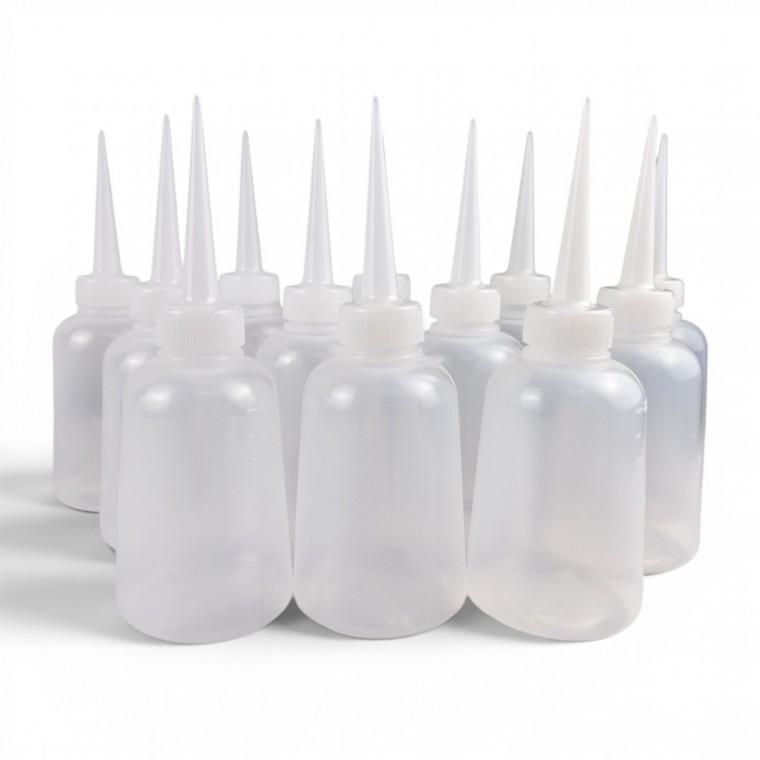 기계 재봉틀 기름 병 뽀족 액체 용기 말랑 줄눈 공병 250ml 12p