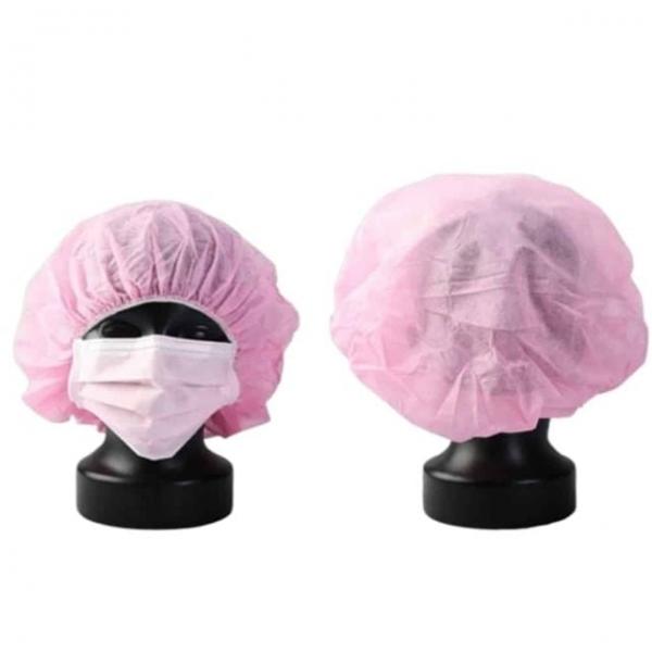 헤드캡 핑크 100매 염색헤어캡 일회용부직포머리캡