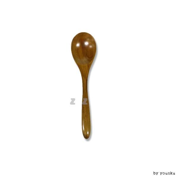 태극 유아용 나무스푼15cm-T1/나무수저/숫가락/옻칠