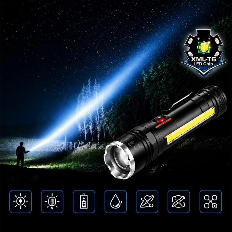 선명도와 압도적밝기 LED 멀티 야외 캠핑 랜턴 손전등 후레쉬 T626