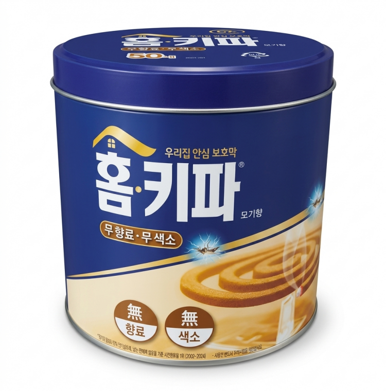 홈키파 모기향 무색소 무향료 캔형 50개입(정상판매가능리뉴얼제품)