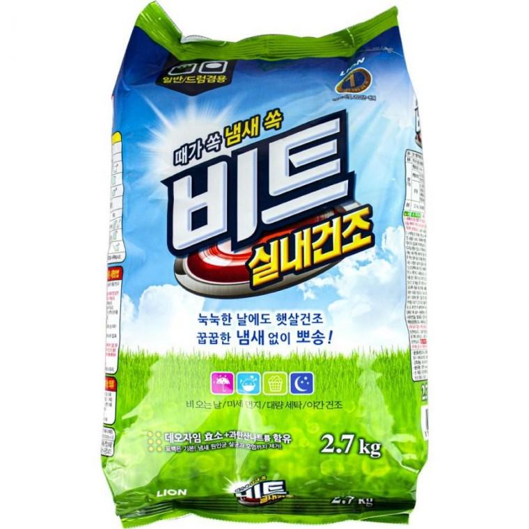 LION 때가쏙비트 실내건조 일반드럼겸용 세탁 세제 2.7kg