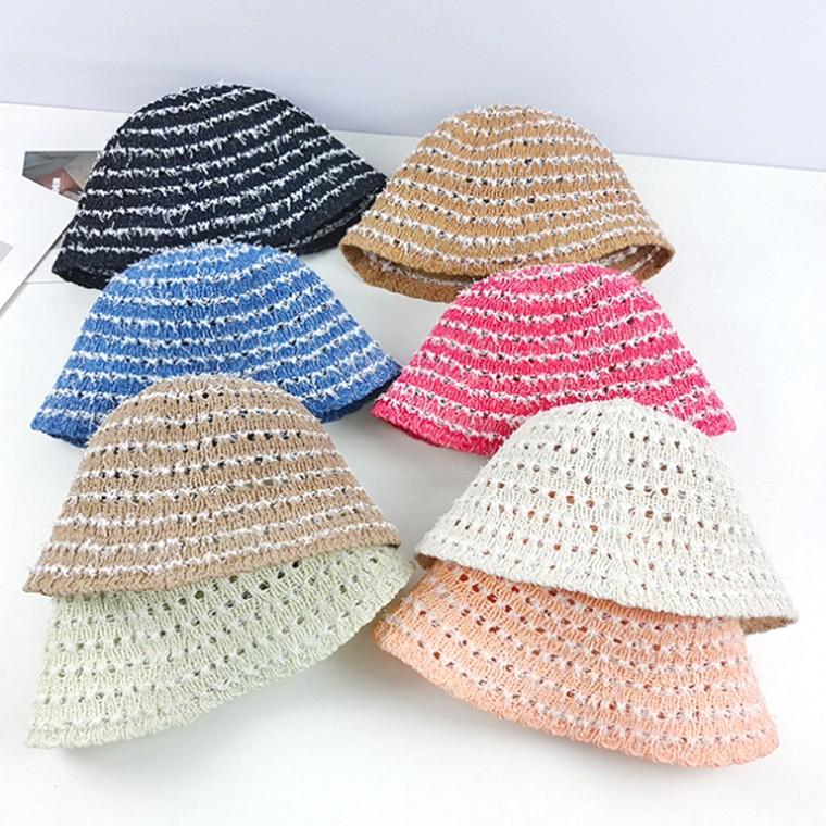 준캡 봄 여름 가을 빈티지밀짚 벙거지 여성 여자 모자 버킷햇 밀짚모자